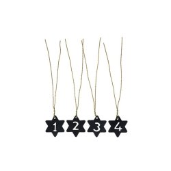 Vedhng - stjerner m. tal - sort