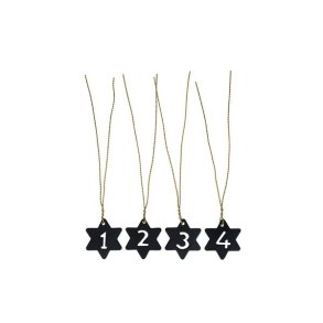 Vedhng - stjerner m. tal - sort