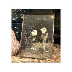 Glasramme antik jern look 7,5x7,5 cm.