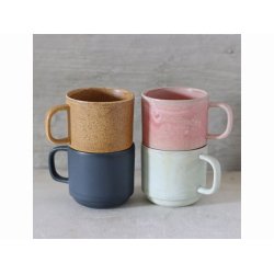 Keramik kop med hank "Toto" - mint