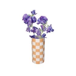 Keramikvase "Check" - orange