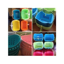 Klemmekurv - Bl med grn hank