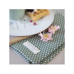 Viskestykke  Mikro dots - oliven