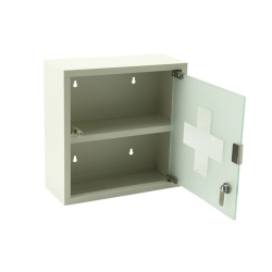 Medicinskab - metal - hvid