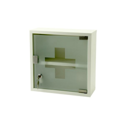 Medicinskab - metal - hvid