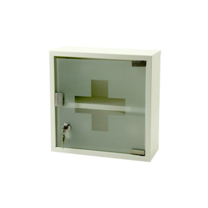 Medicinskab - metal - hvid