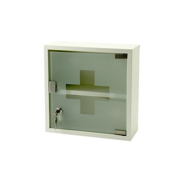 Medicinskab - metal - hvid