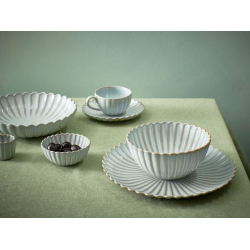 Dyb tallerken "White Lotus" - 22 cm.