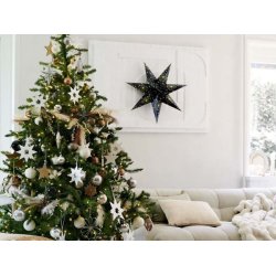 Glaskugle brun med glimmergrene