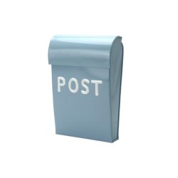 Postkasse - lille - lysebl