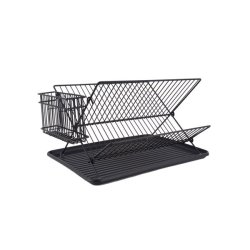 Opvaskestativ - metal - sort
