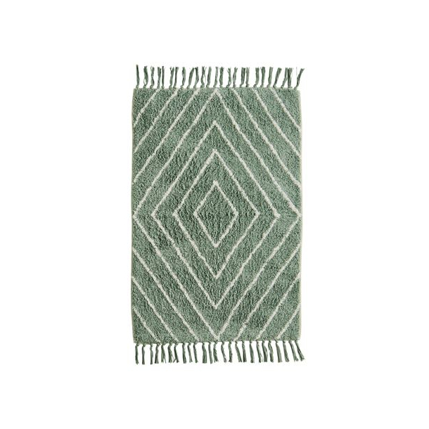 Badem�tte m. frynser - dusty green