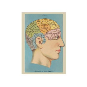 Vintage plakat Hjerne - 50x70 cm.