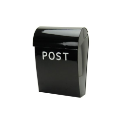 Postkasse med l�s - sort 