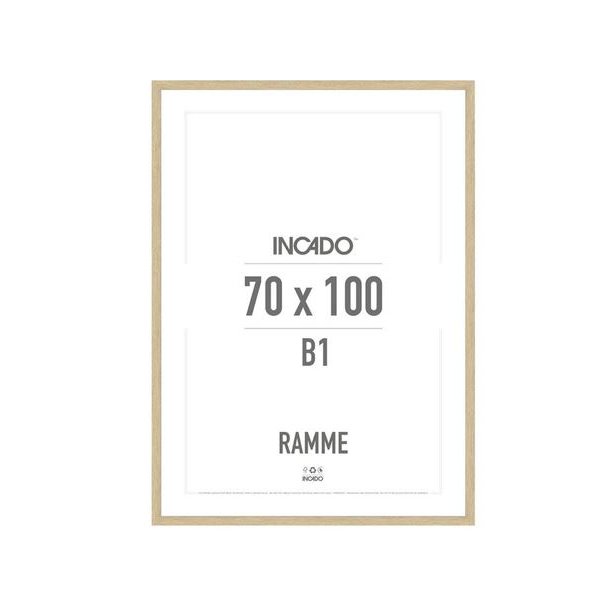 Ramme egetrs look - 70x100 cm.