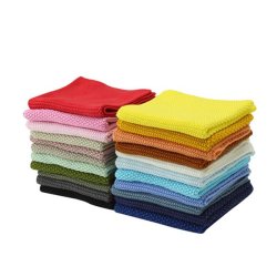 Strikkede karklude - mange farver