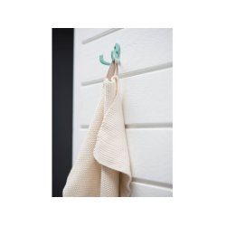 Strikket hndklde - Latte