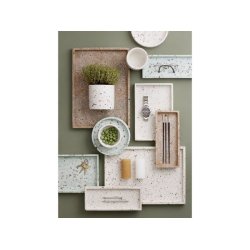 Terrazzobakke rund - hvid