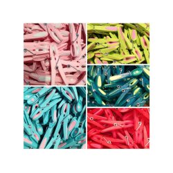 Tjklemme - Transp. petroleum med turkis blomst