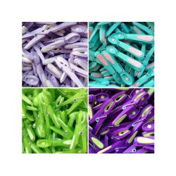 Tjklemme - lilla med lilla blomst