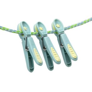 Tjklemme - lysebl med lysegul blomst