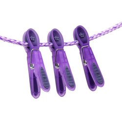 Tjklemme - lilla med lilla blomst