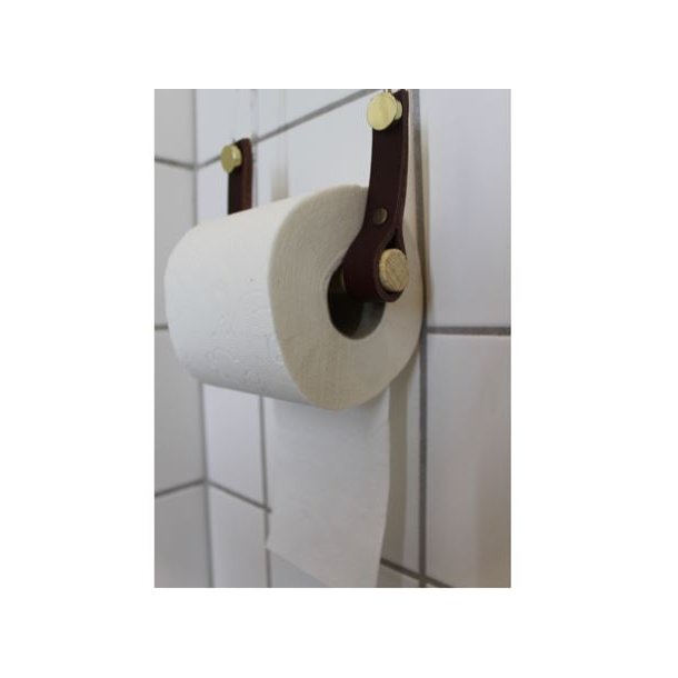 Toiletrulleholder - mrkebrun lder