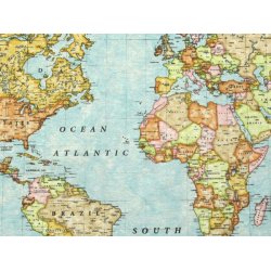 Voksdug -  blt verdenskort