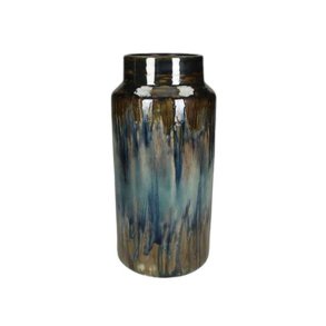 Keramikvase - bl/lysebrune nuancer  