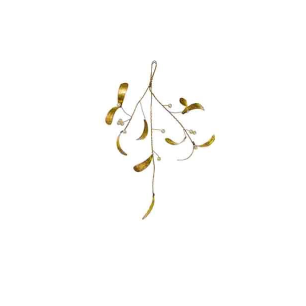 Mistelten i guld look - 28 cm.